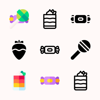 Desserts and Candies icons pack