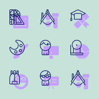 School icons pack