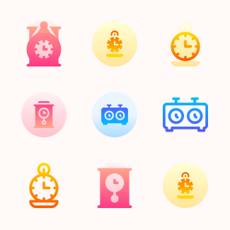 Watch and Clock icons pack