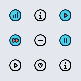 Multimedia icons pack