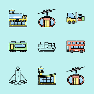 Vehicles Transport icons pack