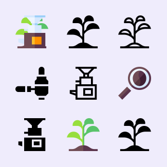 Coffee Production icons pack