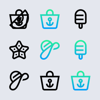 Summer icons pack
