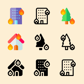 Emergencies icons pack