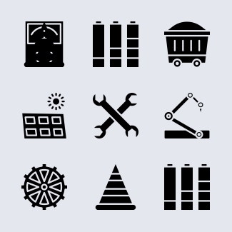 Industrial icons pack