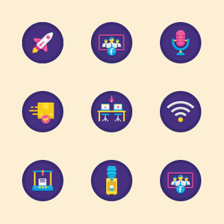 Coworking Space icons pack