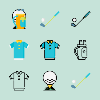 Golf icons pack
