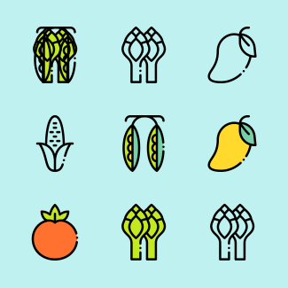 Vegan icons pack