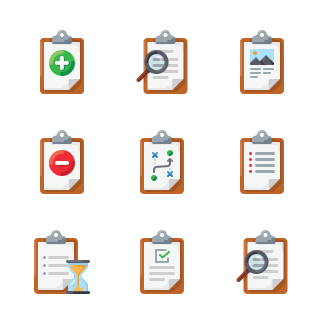 Clipboard icons pack