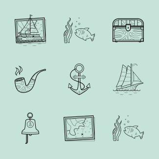 Sea icons pack