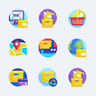 Delivery icons pack