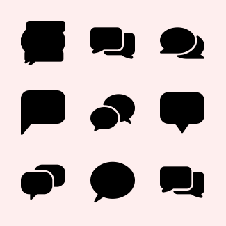 Speech bubbles icons pack