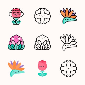 Nature Flowers icons pack
