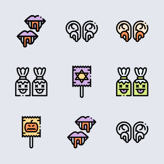 Halloween Sweets and Candies icons pack