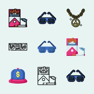 Hip Hop icons pack