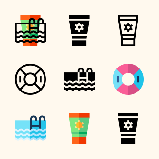 Water Park icons pack