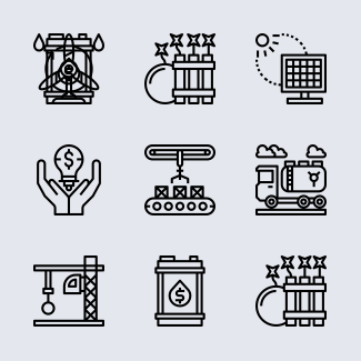 Heavy and Power Industry icons pack