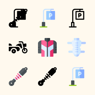 Biker icons pack