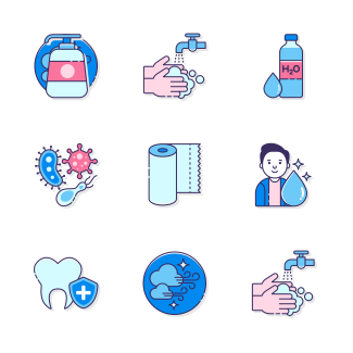 Hygiene icons pack