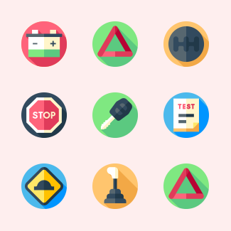 Driving School icons pack