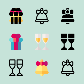 Holidays icons pack