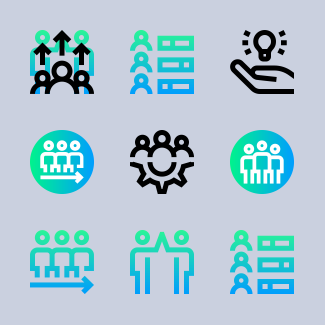 Teamwork icons pack