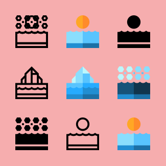 Diving icons pack