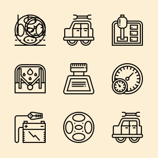 Car Accessories icons pack