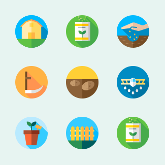 Agriculture icons pack