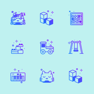 Toys icons pack
