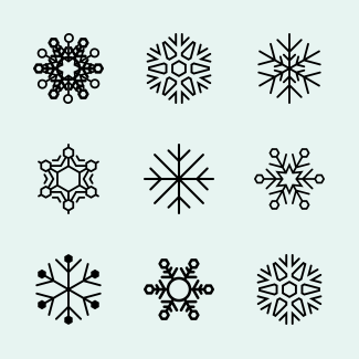 Snowflakes icons pack