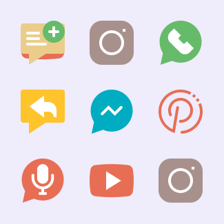 Social and Communication icons pack