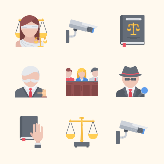 Law icons pack