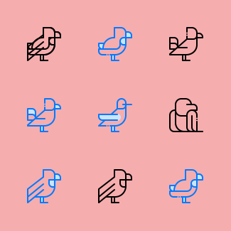 Birds icons pack