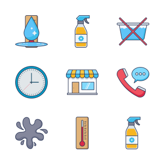 Laundry icons pack