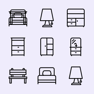 Furniture icons pack
