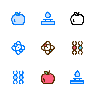 Physics and Chemistry icons pack