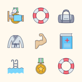 Fitness icons pack