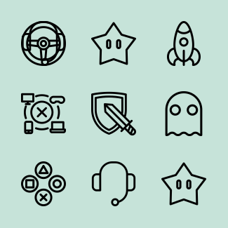Linear Game Design Elements icons pack