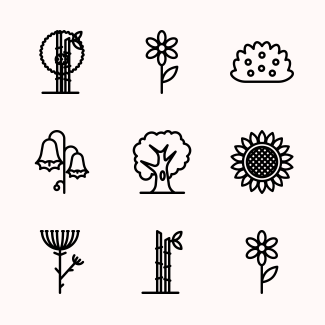 Plants and Flowers icons pack