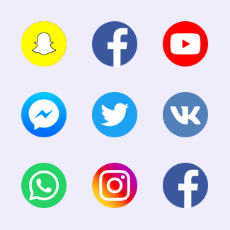 2018 Social media logotypes icons pack