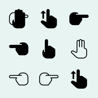 Touch Gestures icons pack