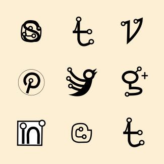 Popular social media icons pack