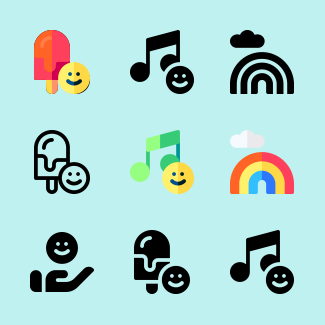 Happiness icons pack