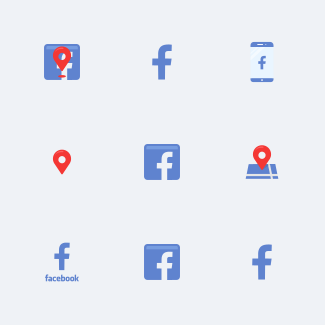 Facebook UI - Flat icons pack