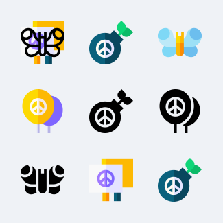 Peace icons pack