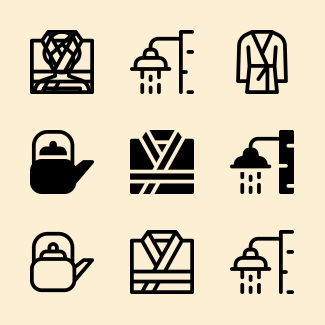 Sauna icons pack