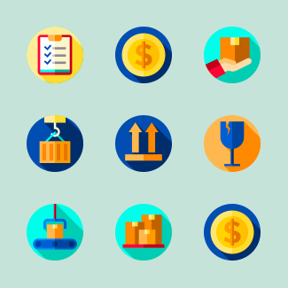 Logistics icons pack