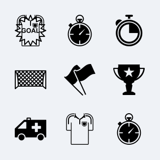 Play football icons pack