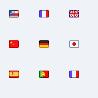 142 mini country flags icons pack